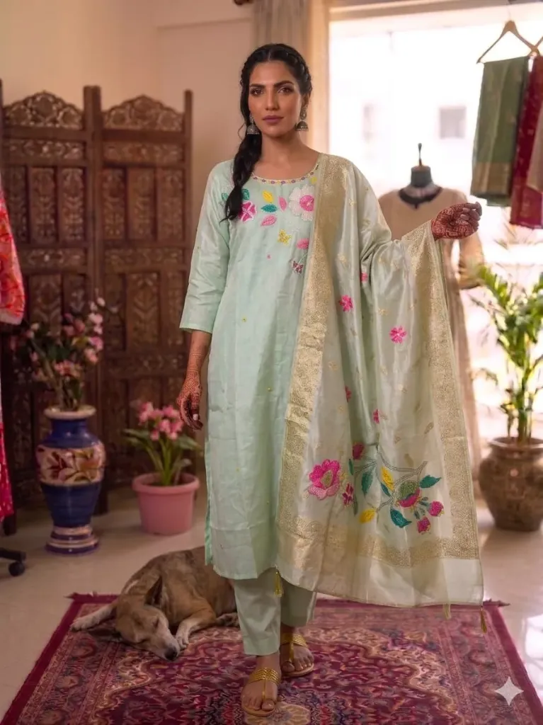 Light green pista colour suit
