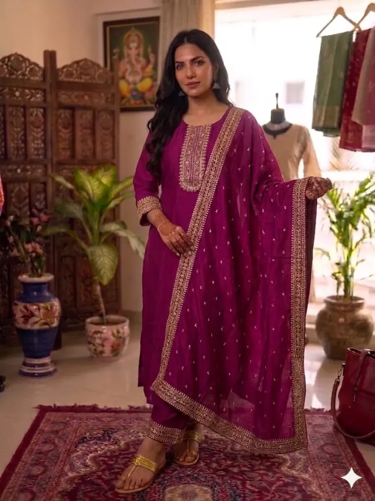 wine colour 3pcs suit