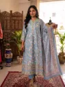 Printed 3pcs frock suit