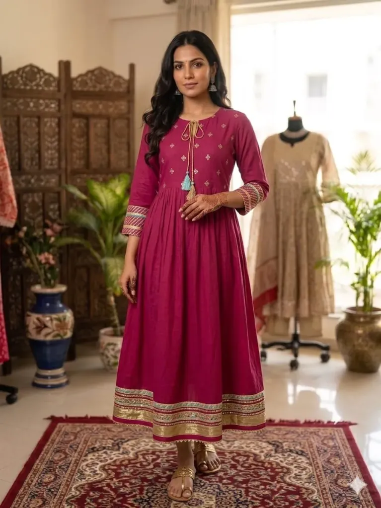 Pink Anarkali